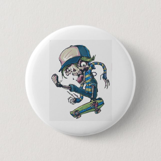 freaky skateboard 2 inch round button (Front)