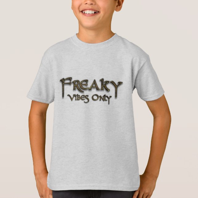 "Freaky Vibes Only"-dgn1 by Maaya Prints, Kids' T-Shirt (Front)