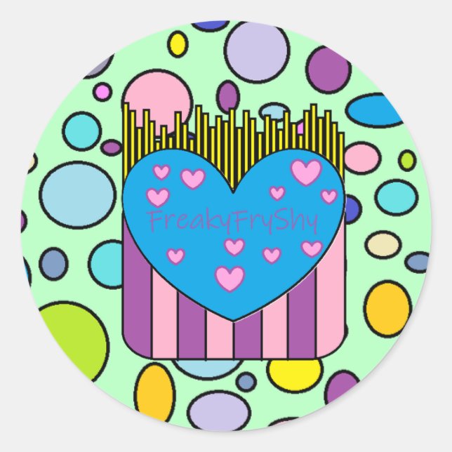 FreakyFryShy Sticker (Front)