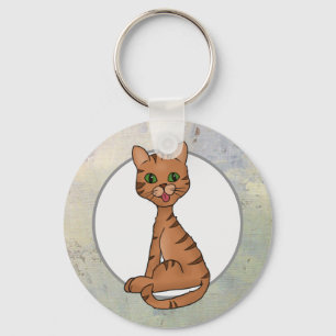 freche Katze Keychain