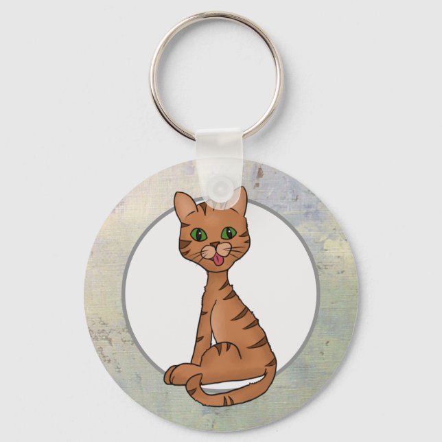 freche Katze Keychain (Front)