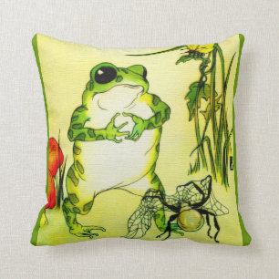 Freckle Frog Throw Pillow