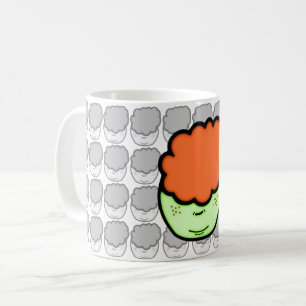 Freckled ginger kid (funny cartoon like sketch) v3 coffee mug
