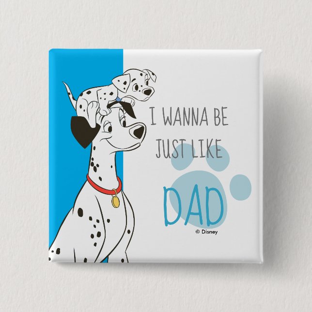 Freckles On Pongo's Head 2 Inch Square Button (Front)