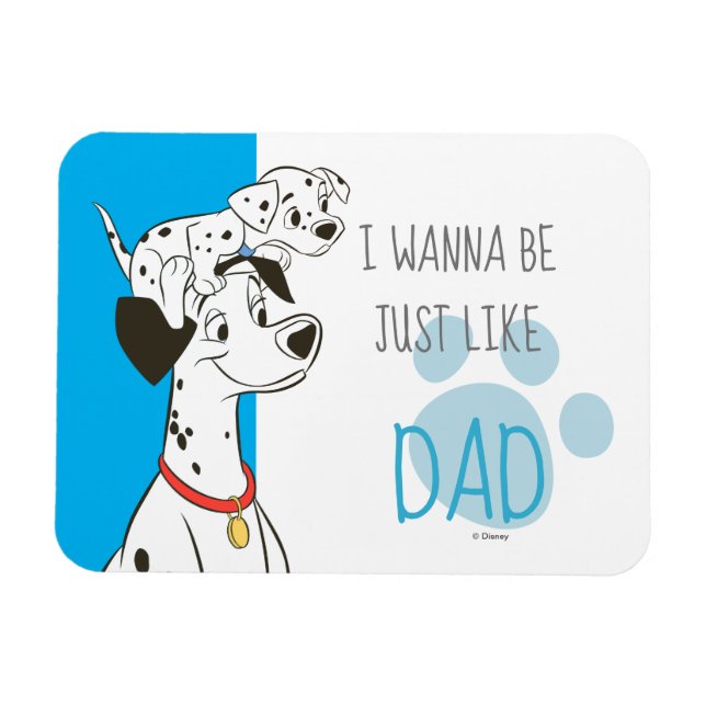 Freckles On Pongo's Head Magnet (Horizontal)