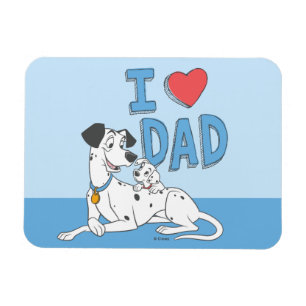 Freckles & Pongo - I Love Dad Magnet