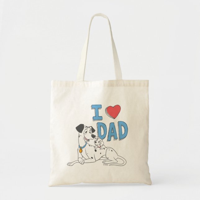 Freckles & Pongo - I Love Dad Tote Bag (Front)
