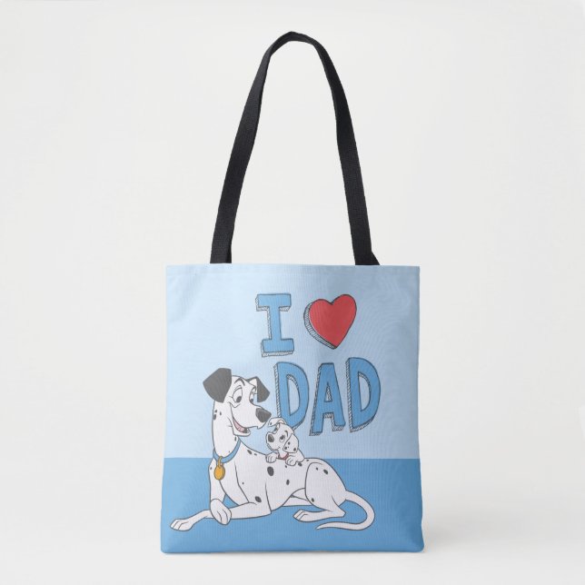 Freckles & Pongo - I Love Dad Tote Bag (Front)