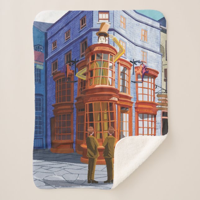 Fred and George at Weasley's Wizard Wheezes Sherpa Blanket (Front)