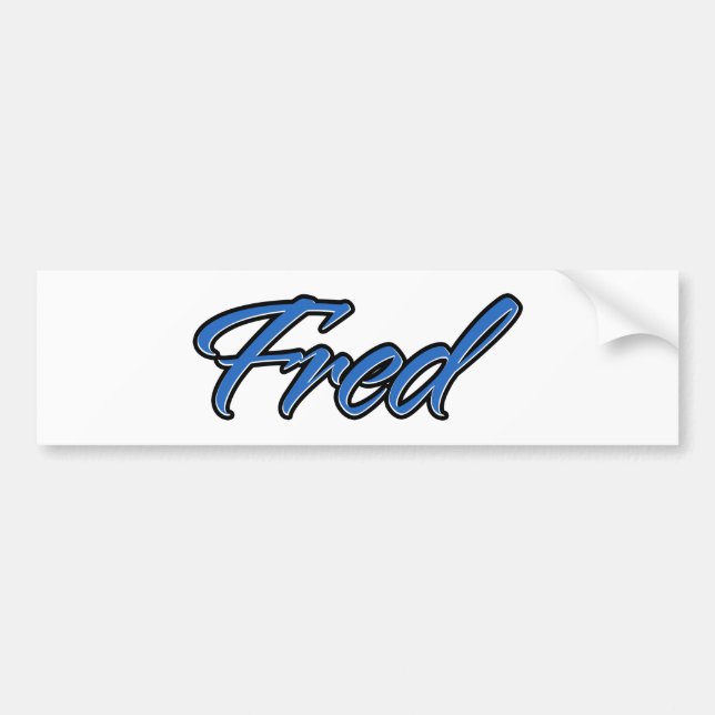 Fred Blue Autocollant (Devant)