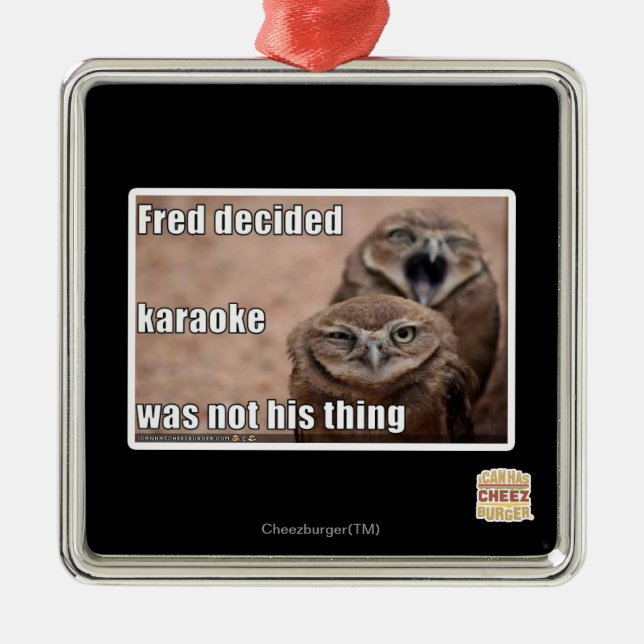 Fred decided metal ornament (Front)