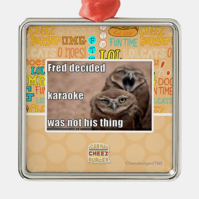 Fred decided metal ornament (Front)