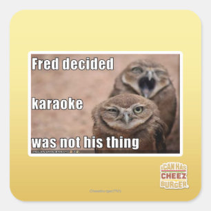 Fred decided square sticker