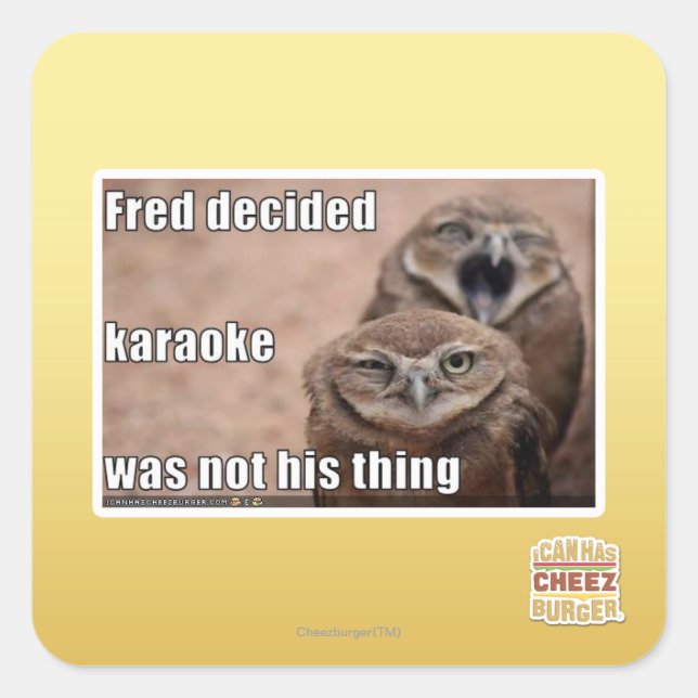 Fred decided square sticker (Front)