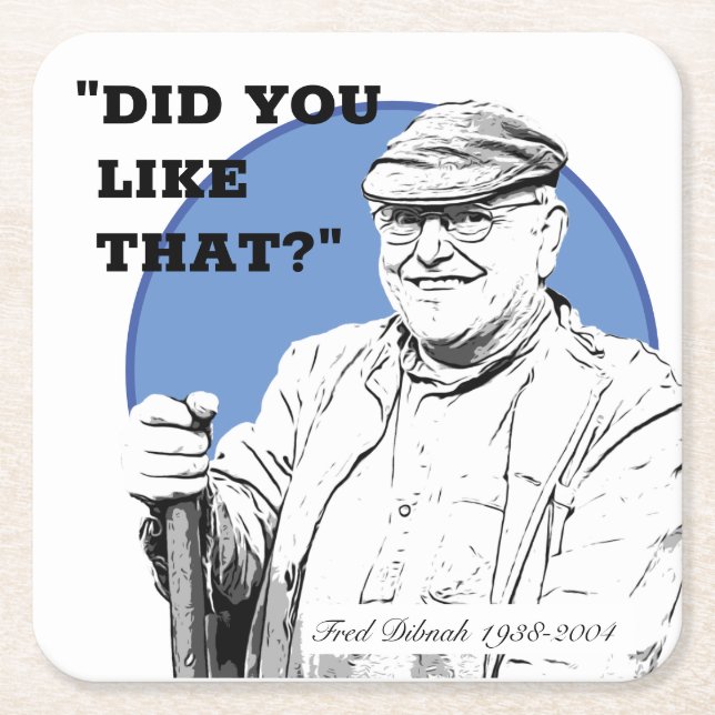 Fred Dibnah Beer Mats/Coasters Square Paper Coaster (Front)