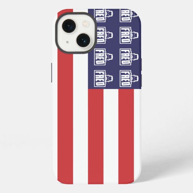 Fred Flag iPhone Case (Back)