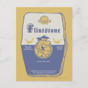 Fred Flintston Big Bold Belly Wash Postcard