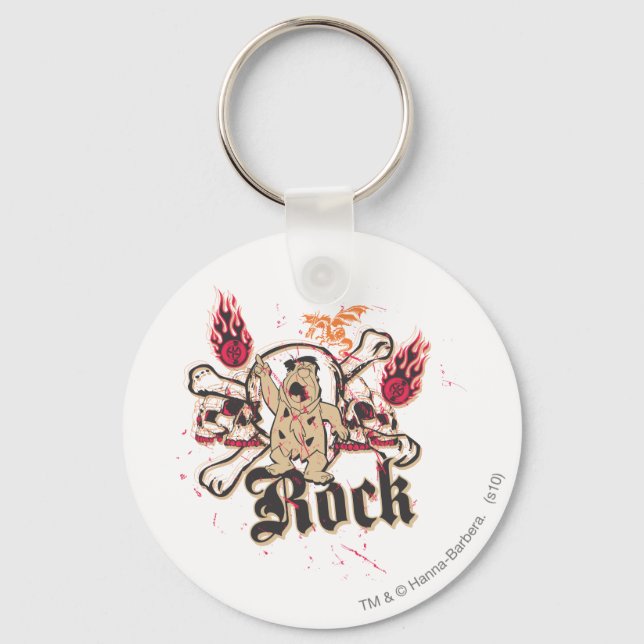Fred Flintstone  Rock Keychain (Front)