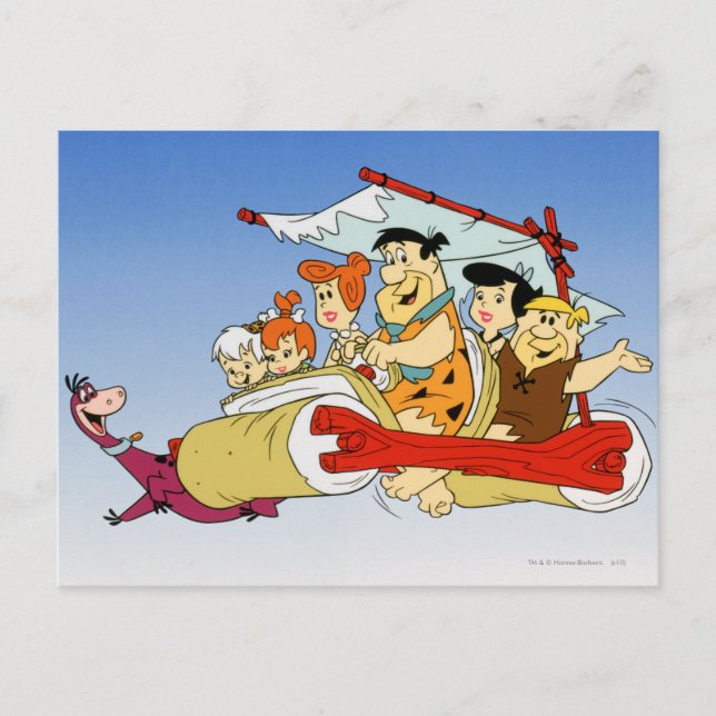 Fred Flintstone Wilma Barney and Betty PEBBLES™ Postcard (Front)