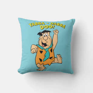 Fred Flintstone Yabba-Dabba Doo! Throw Pillow