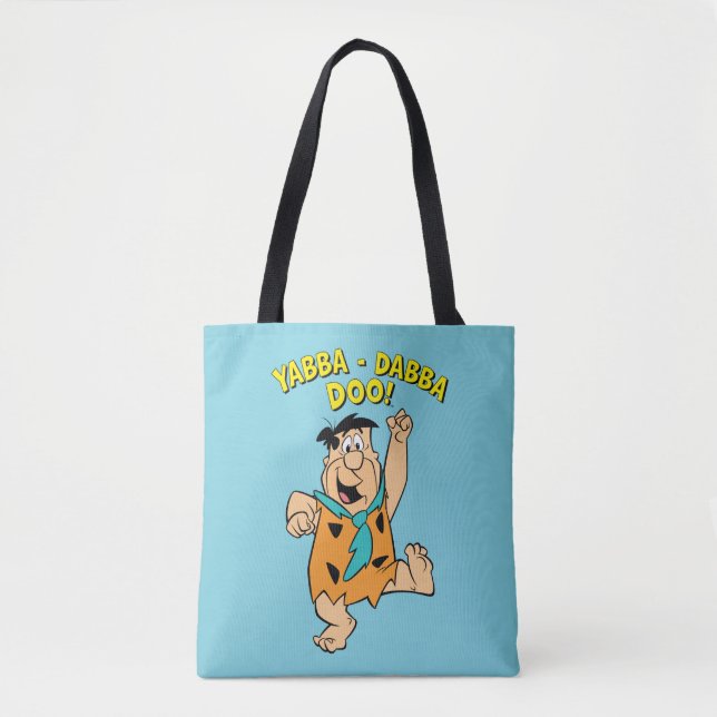 Fred Flintstone Yabba-Dabba Doo! Tote Bag (Front)