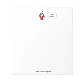 Fred Pinsocket Spaceman - "I Love Bananas" Notepad