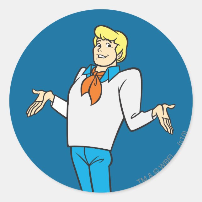 Fred Shrug Classic Round Sticker (Front)