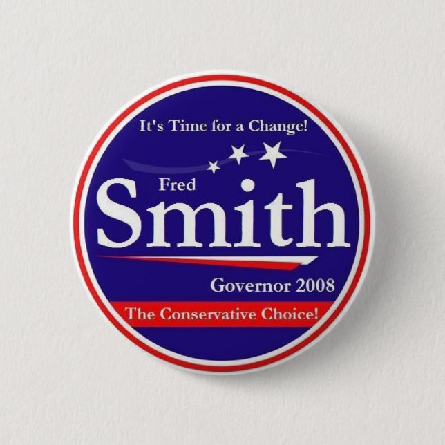 Fred Smith 2 Inch Round Button (Front)
