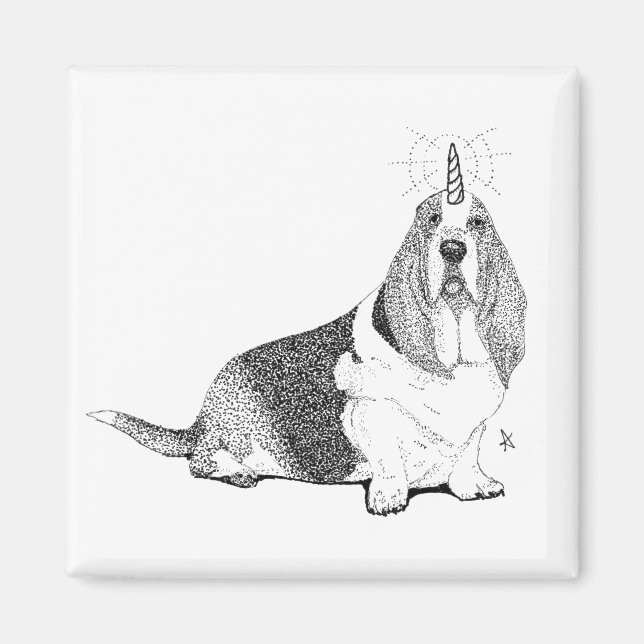 Fred the Bassetcorn Magnet (Front)