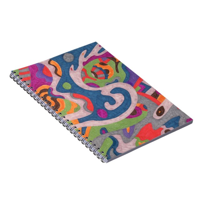 "Fred the Cosmic Worm" Abstract Art Notebook (Right Side)