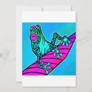 Fred The Frog Cute Wild Animals Lover Perfect Gift Holiday Card