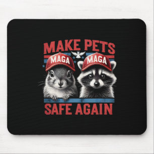 Fred The Raccoon P Nut The Squirrel Make Pets Safe Mouse Pad
