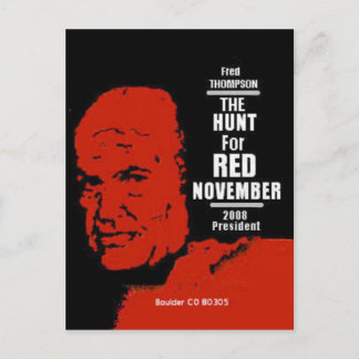 Fred Thompson HUNT FOR RED NOVEMBER Postcard