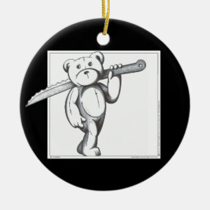 Freddie Bear Ceramic Ornament