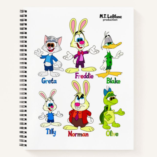 Freddie Bunny & Friends  Notebook (Front)
