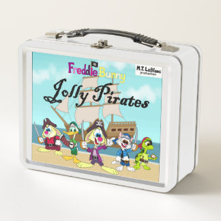 Freddie Bunny Jolly Pirates Metal Lunch Box