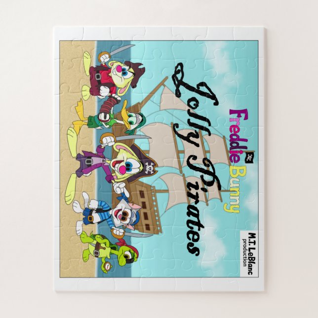 Freddie Bunny Jolly Pirates puzzle (Vertical)