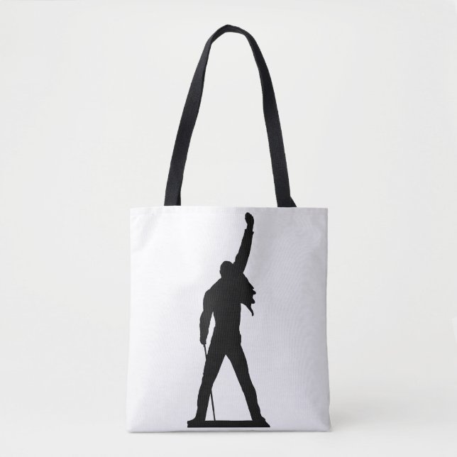 Freddie Mercury Pose Silhouette Tote Bag (Front)