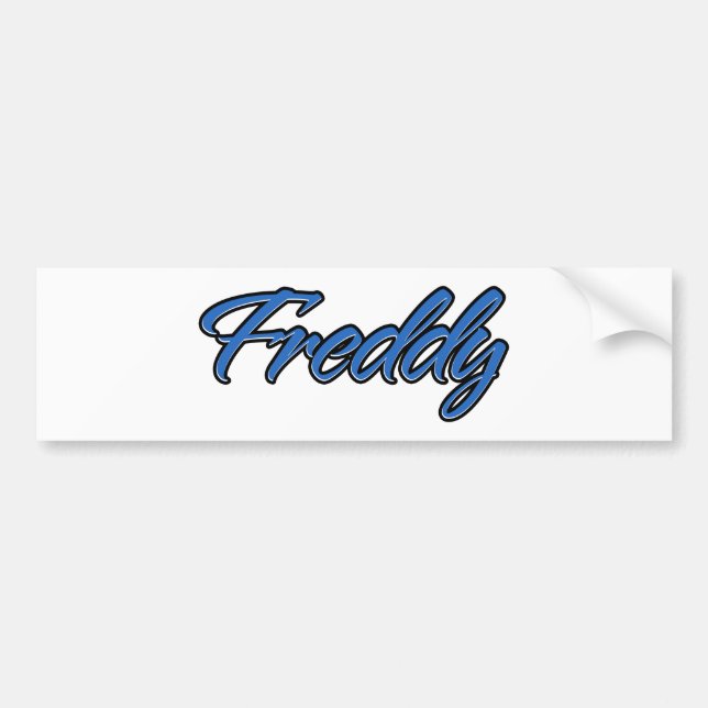 Freddy Name blue Aufkleber Sticker Autoaufkleber (Front)