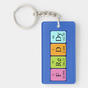 Freddy periodic table name keyring