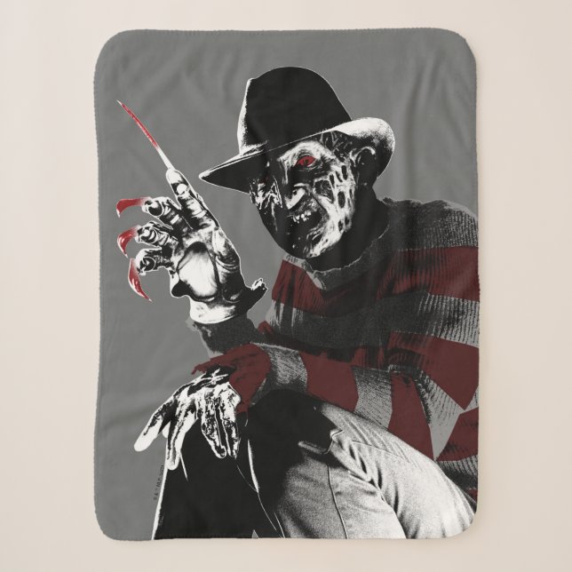 Freddy vs. Jason | Freddy Seeing Red Sherpa Blanket (Front)