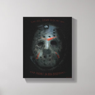 Freddy vs. Jason   Jason Mask Quote Canvas Print