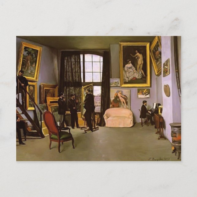 Frederic Bazille-The Artist's Studio,Rue Condamine Postcard (Front)