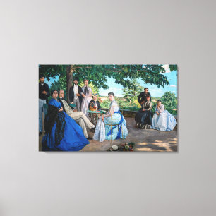 Frederic Bazille - The Family Reunion Canvas Print