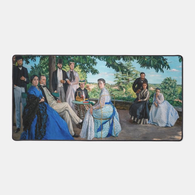 Frederic Bazille - The Family Reunion Desk Mat (Front)