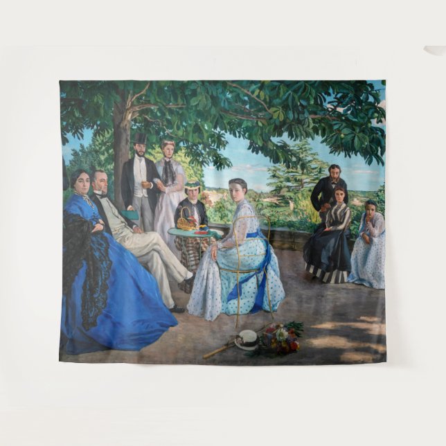 Frederic Bazille - The Family Reunion Tapestry (Front (Horizontal))
