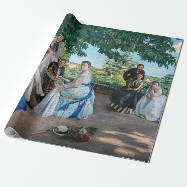 Frederic Bazille - The Family Reunion Wrapping Paper (Unrolled)