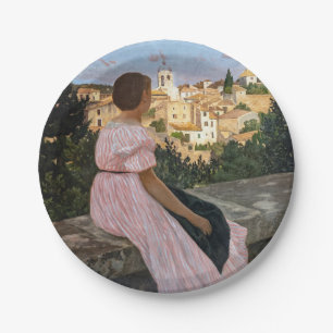Frederic Bazille - The Pink Dress Paper Plate