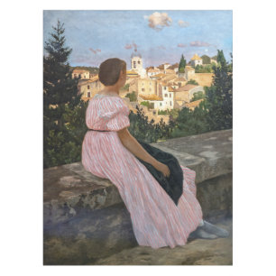Frederic Bazille - The Pink Dress Tablecloth