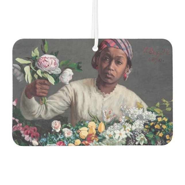 Frederic Bazille - Young Woman with Peonies Air Freshener (Front)
